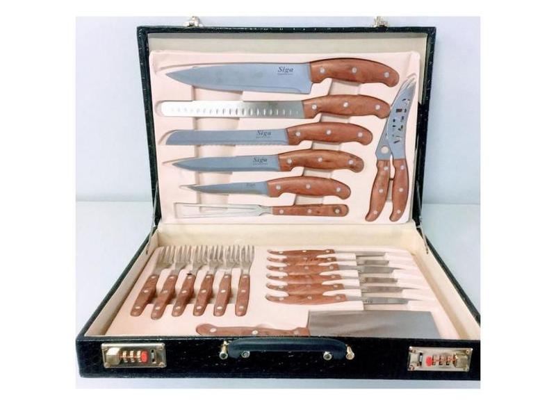Jogo Faqueiro De Churrasco 25 Pçs Knife Kit Luxo - Sa, Songle